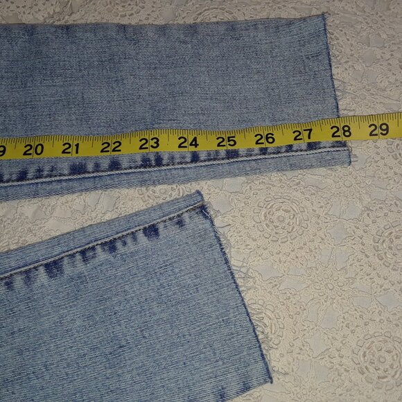 Joe's Jeans The Icon Mid Rise Skinny Ankle Raw Hem Light Blue-Defect - Picture 5 of 6